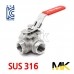 스텐프리미어볼밸브 MK 3WAY(SUS316)-T (15457)