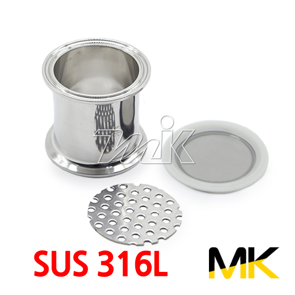 쎄니타리 단관-스트레너겸용-2페럴(SUS316L)(실리콘-메쉬가스켓)(MK)(19962)