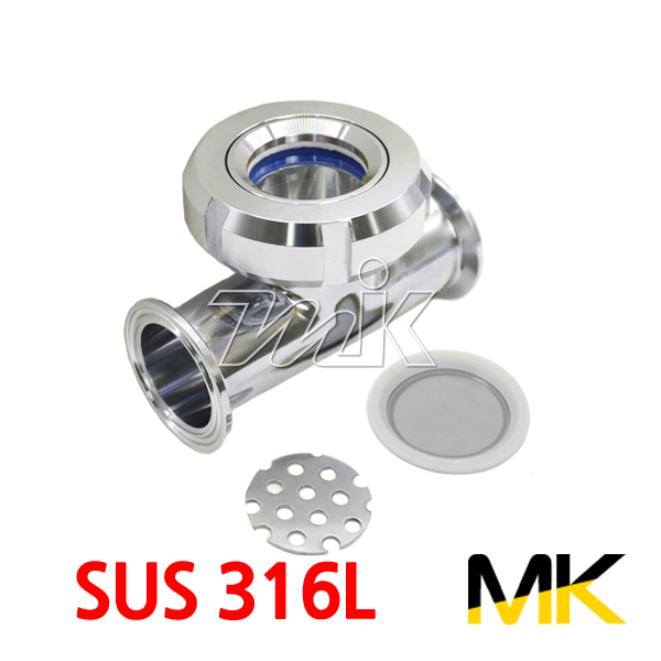 쎄니타리 T형사이트글라스(스트레너겸용)-2페럴(SUS316L)(실리콘-메쉬가스켓)(MK)(19965)