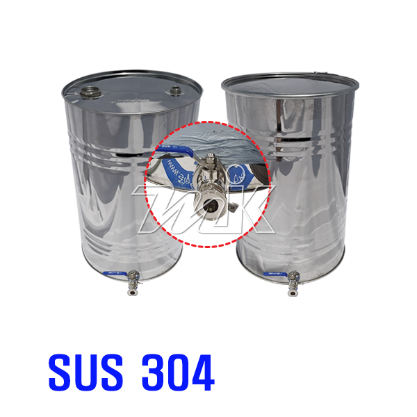스텐드럼통50L(0.8T) 위생밸브-쎄니타리(밀폐/개방형)(20443)
